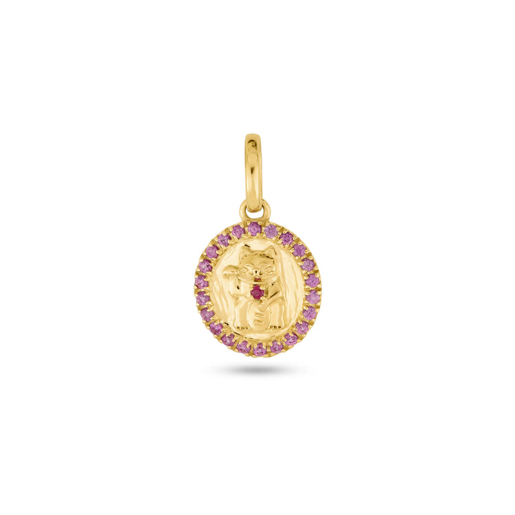 Stone and Strand 10K Yellow Gold Cat Of Fortune Gold Charm Front Image