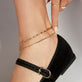 Image of 10K Yellow Gold Chained to My Heart Anklet with Stone and Strand Anklets