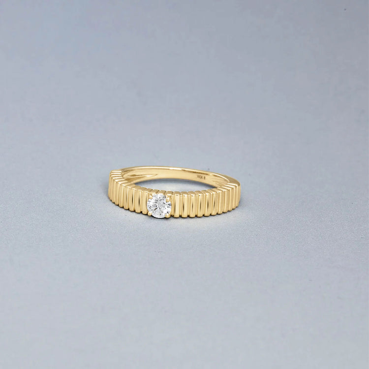 Stone and Strand 14K Yellow Gold Cher Diamond Ring Editorial Image