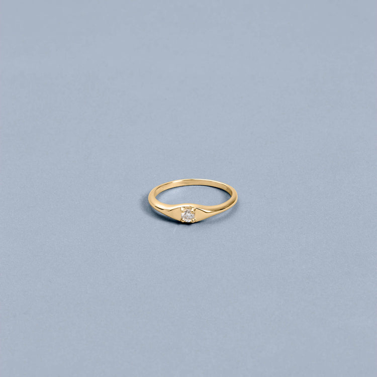 Stone and Strand 14K Yellow Gold Cherish Birthstone Ring Editorial Image