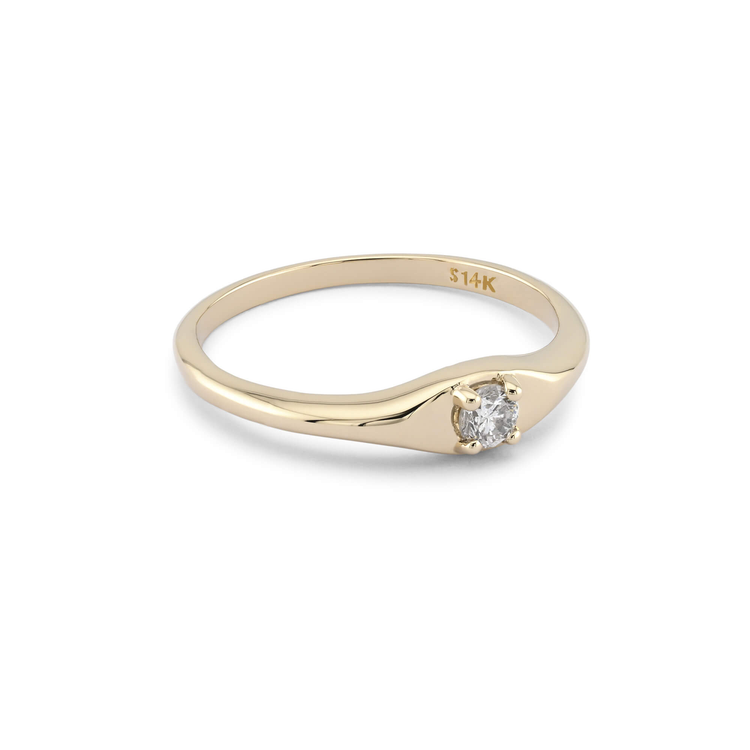 Stone and Strand 14K Yellow Gold Cherish Birthstone Ring Side Image