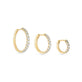 Front Image of 14K Yellow Gold Lab-Created Bold Hoop Trio 