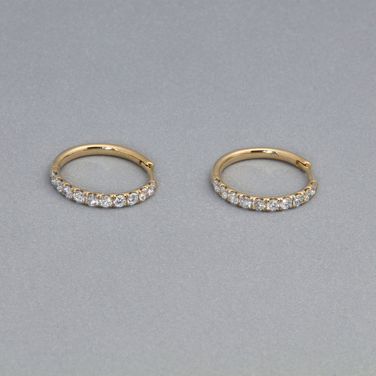 Stone and Strand 14K Yellow Gold Lab-Created Bold Hoops Editorial Image