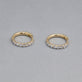 Stone and Strand 14K Yellow Gold Lab-Created Bold Second Hole Hoops Editorial Image