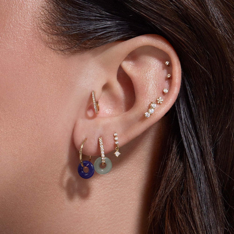 Small Donut Hoop Charms Set