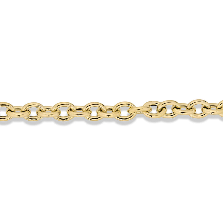 Stone and Strand 14K Yellow Gold Classic Cable Chain Bracelet Close Up Image
