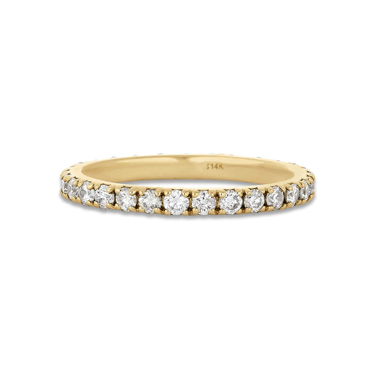 Stone and Strand 14K Yellow Gold Classic Diamond Eternity Band Front Image