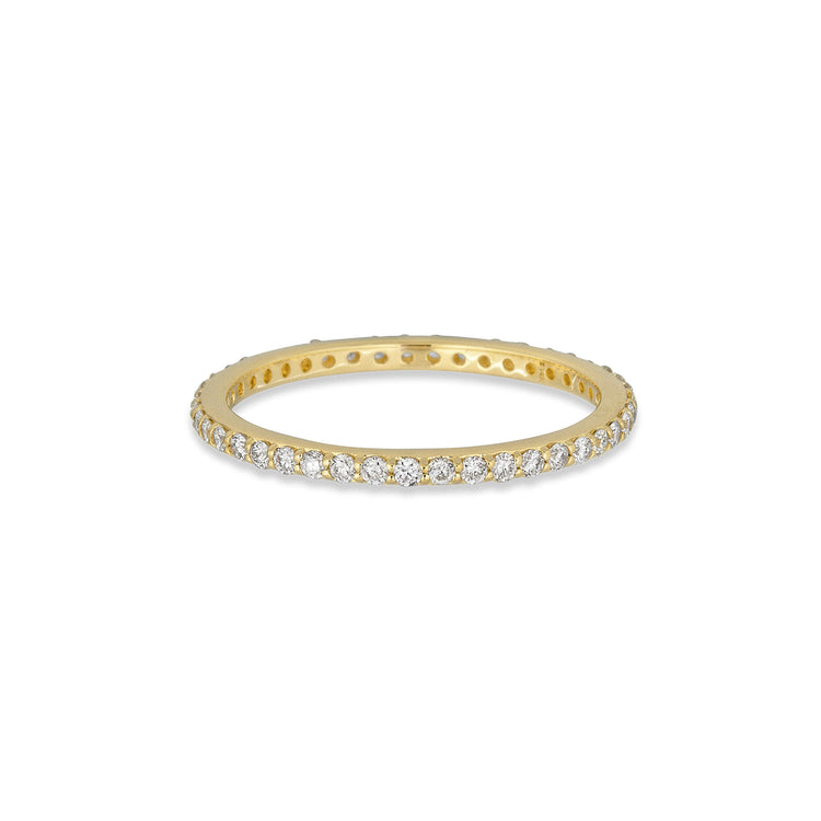 Stone and Strand 14K Yellow Gold Classic Diamond Eternity Band Top Image