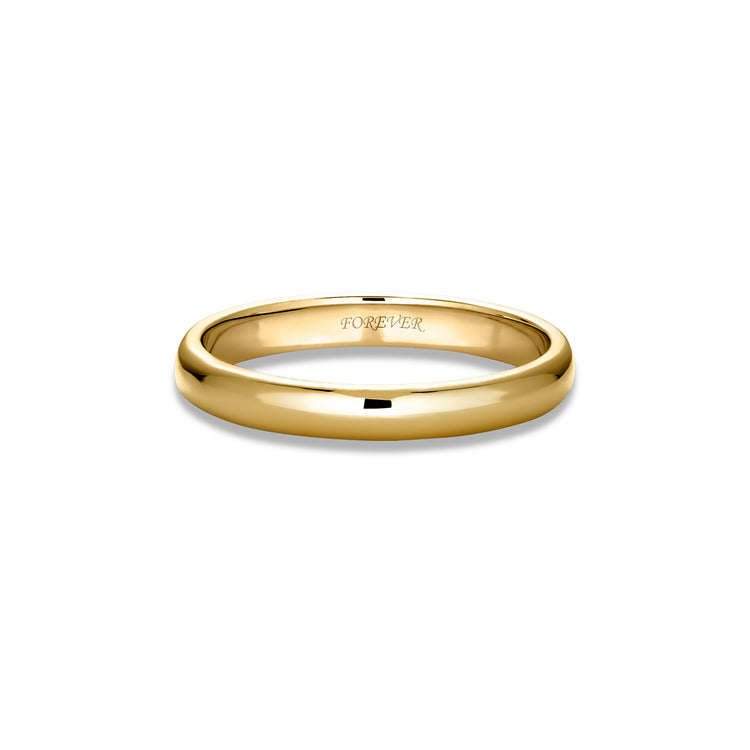 Stone and Strand 14K Yellow Gold Classique Band 3mm Engraved Image