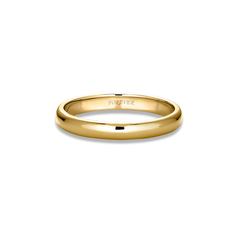 Stone and Strand 14K Yellow Gold Classique Band 3mm Engraved Image