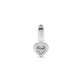 Stone and Strand Sterling Silver Cluny LAB-Created Heart Diamond Charm Rear Image
