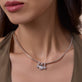 Image of Sterling Silver Cluny LAB-Created Heart Diamond Charm with Stone and Strand Charms & Necklace