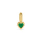 Stone and Strand 14K Yellow Gold Cluny Pave Heart Emerald Charm Rear Image
