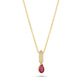 Stone and Strand 14K Yellow Gold Cluny Ruby Teardrop Pave Necklace Front Image