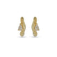 Stone and Strand 14K Yellow Gold Cobra Diamond Wave Ear Huggies Front Image