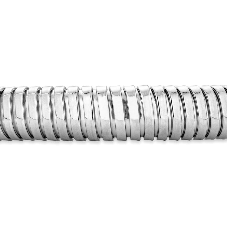 Stone and Strand Sterling Silver Coil Royale Silver Bracelet Close Up Image