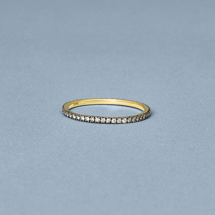 Stone and Strand 14K Yellow Gold Come Closer Eternity Ring Editorial Image