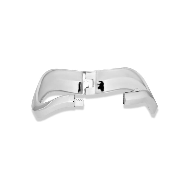 Stone and Strand Sterling Silver Contour Knife Edge Stacking Bangle Rear Image