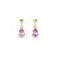 Stone and Strand 10K Yellow Gold Cotton Candy Gemstone Drop Earrings Front Image