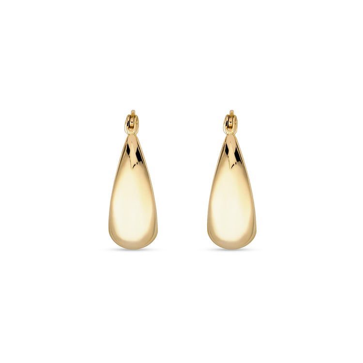Stone and Strand 14K Yellow Gold Curvilinear Hoops Front Image
