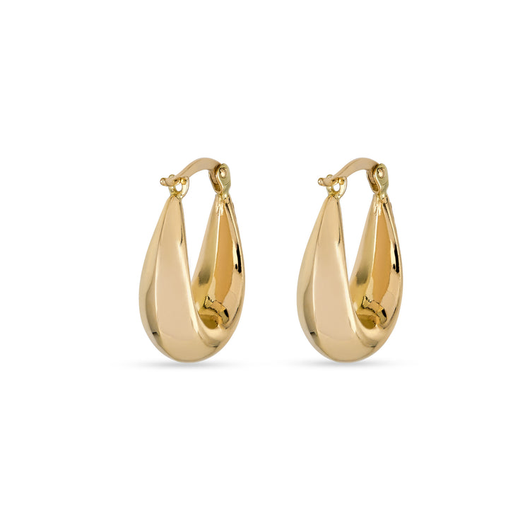 Stone and Strand 14K Yellow Gold Curvilinear Hoops Side Image