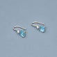 Stone and Strand 14K White Gold Cushion Cut Aquamarine and Pearl Drop Earrings Editorial Image