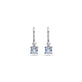 Stone and Strand 14K White Gold Cushion Cut Aquamarine and Pearl Drop Earrings Front Image