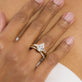 Image of Classic Diamond Eternity Ring on Model with other Stone And Strand Bridal Jewelry