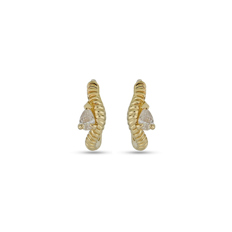 Cobra Diamond Wave Ear Huggie