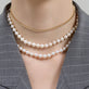 Image of 14K Yellow Gold Daily Pearl Neccklace and Choker with Stone and Strand Necklaces