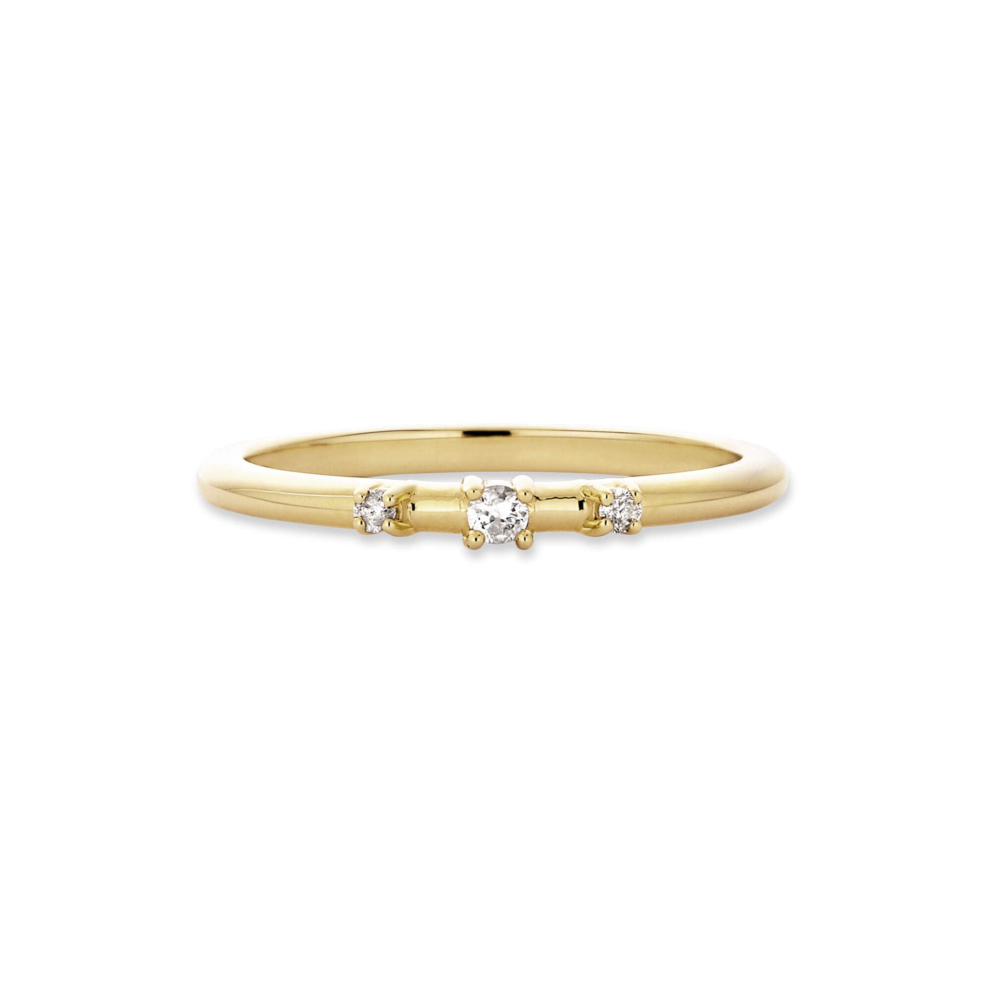 Dainty Diamond Trio Ring