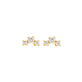 Stone and Strand 14K Yellow Gold Dainty Diamond Trio Stud Front Image