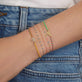 Image of 10K Yellow Gold Dainty Goldie Pop Bracelet with Stone and Strand Bracelets