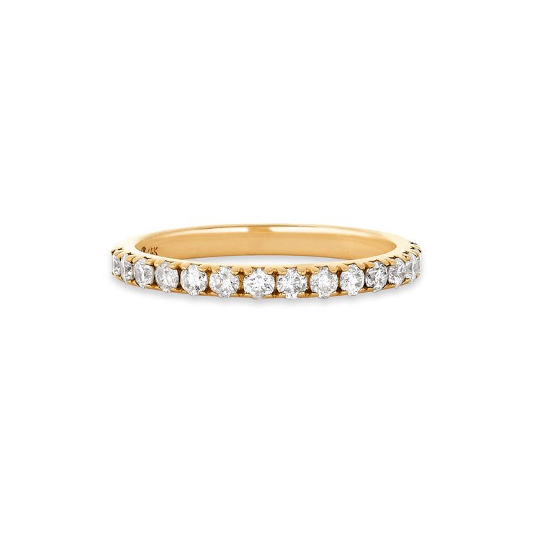 Stone and Strand 14K Yellow Gold Classic Diamond Half Eternity Band Front Image