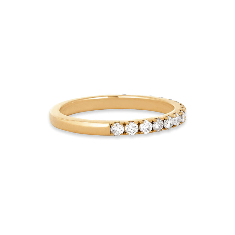 Stone and Strand 14K Yellow Gold Classic Diamond Half Eternity Band Side Image