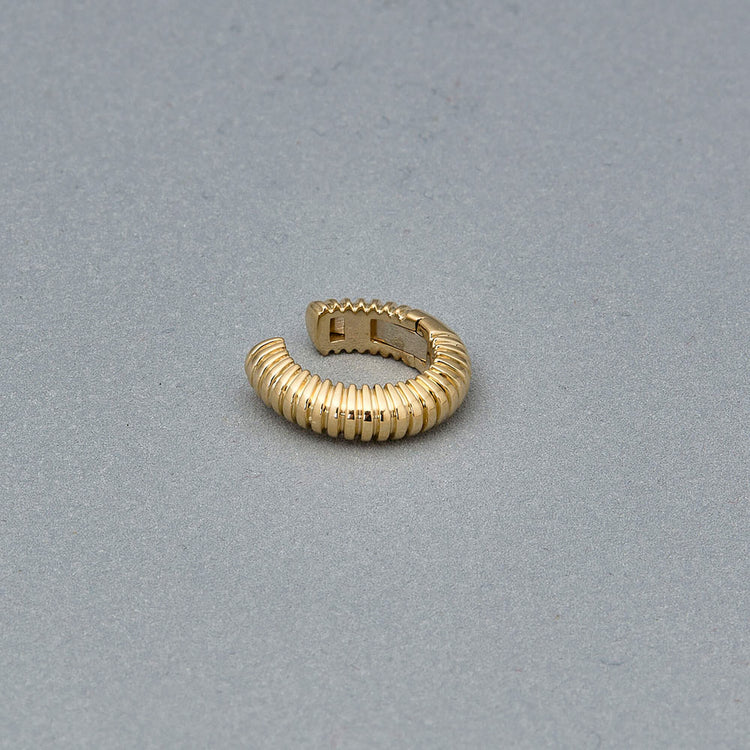 Stone and Strand 14K Yellow Gold Demi Ear Cuff Editorial Image