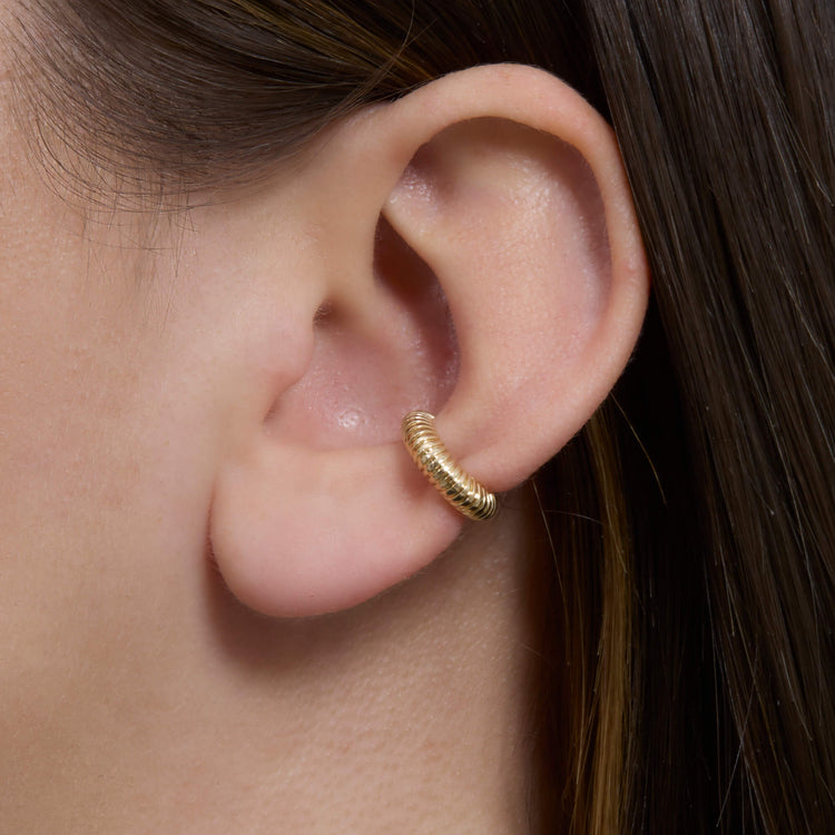 Image of 14K Yellow Gold Demi Ear Cuff on Models Ear