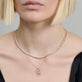 Image of 14K Yellow Gold Diamond Beekman Dog Tag Necklace with Stone and Strand Necklaces