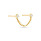 Stone and Strand 14K Yellow Gold Diamond Block Chain Double Stud Earring Side Image