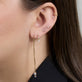Image of 14K Yellow Gold Diamond Block Chain Drop Earring with Stone and Strand Earrings