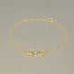 Stone and Strand 14K Yellow Gold Diamond Bridle Bracelet Editorial Image