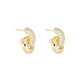 Stone and Strand 14K Yellow Gold Diamond Buoy Huggies Side Image