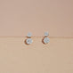 Stone and Strand 10K Yellow Gold Small Diamond Burst Dangle Earrings Editorial Image