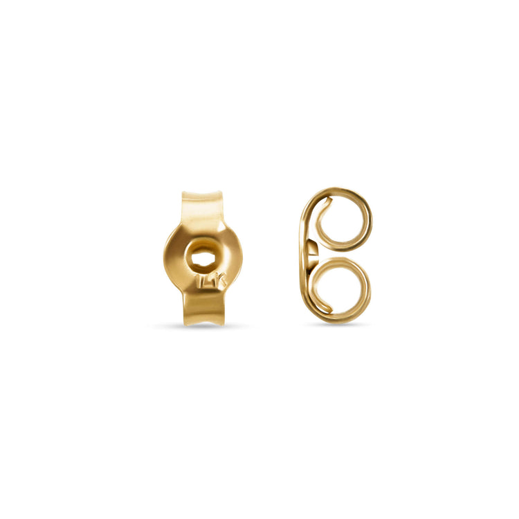 Stone and Strand 14K Yellow Gold Diamond Button Drop Earrings Backing Image