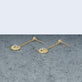 Stone and Strand 14K Yellow Gold Diamond Button Drop Earrings Editorial Image