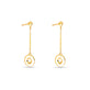 Stone and Strand 14K Yellow Gold Diamond Button Drop Earrings Rear Image