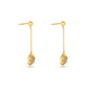 Stone and Strand 14K Yellow Gold Diamond Button Drop Earrings Side Image