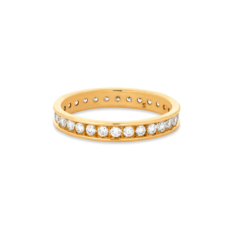 Stone and Strand 14K Yellow Gold Diamond Channel Ring Rear Image