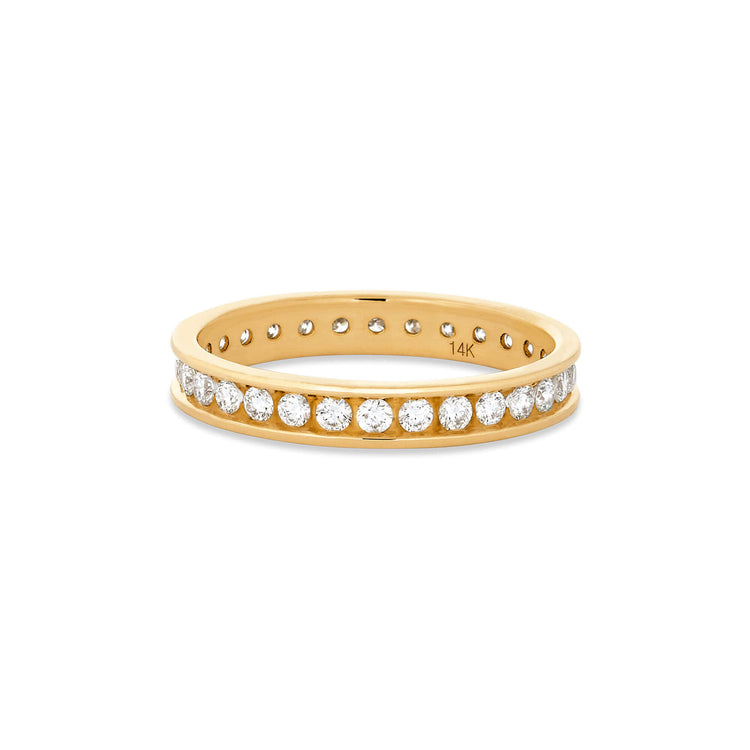 Stone and Strand 14K Yellow Gold Diamond Channel Ring Side Image