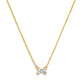 Stone and Strand 14K Yellow Gold Diamond Cross Stitch Necklace Close Up Image